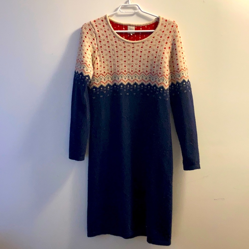 Long sleeve wool dress
